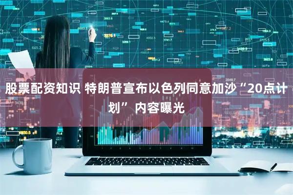 股票配资知识 特朗普宣布以色列同意加沙“20点计划” 内容曝光